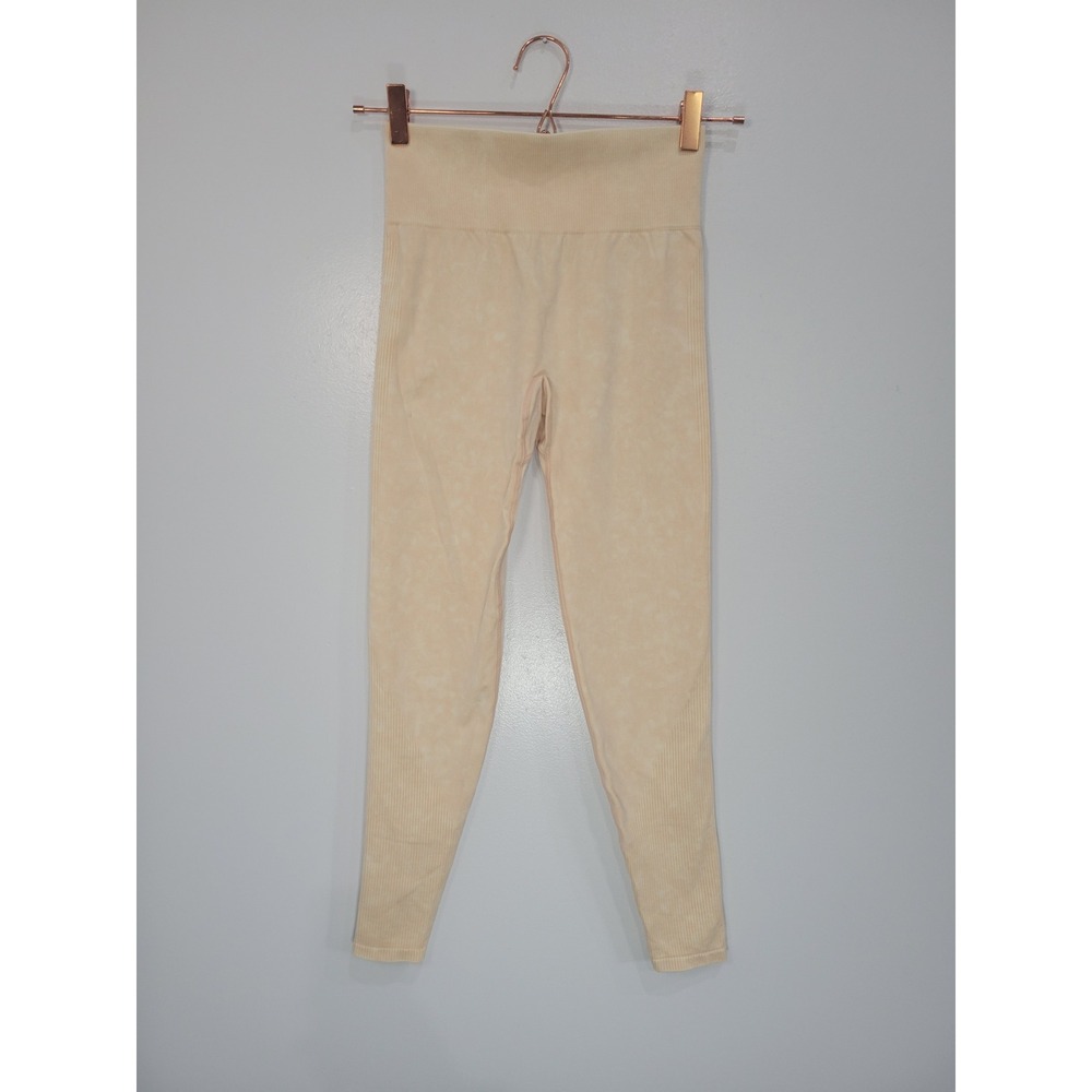 PINK‎ Victoria's Secret Seamless High Waist Leggings Beige Acid Wash Small